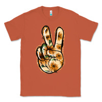 Copper Floral Gold Peace Sign Classic Tee - Jasminsmagicworld