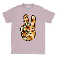 Lilac Floral Gold Peace Sign Classic Tee - Jasminsmagicworld