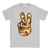 Moon Dust Floral Gold Peace Sign Classic Tee - Jasminsmagicworld