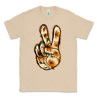 Mushroom Floral Gold Peace Sign Classic Tee - Jasminsmagicworld