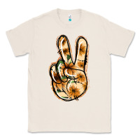 Natural Floral Gold Peace Sign Classic Tee - Jasminsmagicworld