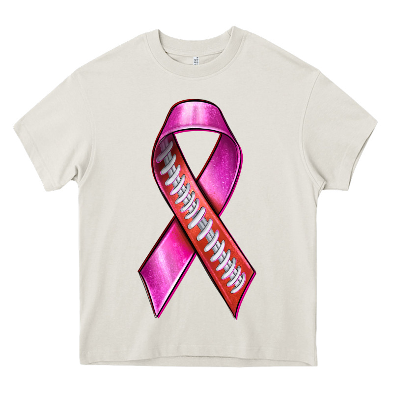 Breast Cancer Ribbon American Football Heavy Core Tee by texasbilliewilder | Teevron