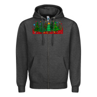 Charcoal Heather christmas trees libbey glass Zipper Hoodie - BundleAndBundleShop