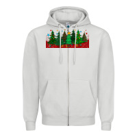 Dove Grey christmas trees libbey glass Zipper Hoodie - BundleAndBundleShop