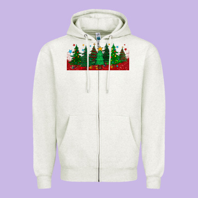 Christmas Trees Libbey Glass Zipper Hoodie Designed By Bundleandbundleshop