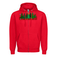 Red christmas trees libbey glass Zipper Hoodie - BundleAndBundleShop