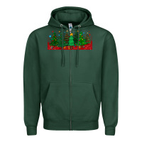 Sports Green christmas trees libbey glass Zipper Hoodie - BundleAndBundleShop