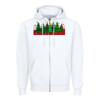 White christmas trees libbey glass Zipper Hoodie - BundleAndBundleShop
