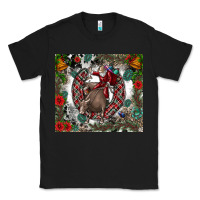 Black Rodeo Santa Classic Tee - CowhideDigitalArt