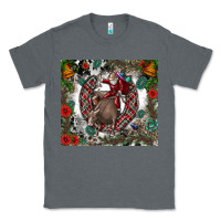 Charcoal Heather Rodeo Santa Classic Tee - CowhideDigitalArt