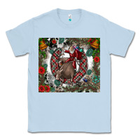 Dusty Blue Rodeo Santa Classic Tee - CowhideDigitalArt