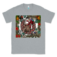 Heather Grey Rodeo Santa Classic Tee - CowhideDigitalArt