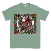 Sage Rodeo Santa Classic Tee - CowhideDigitalArt