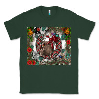 Sports Green Rodeo Santa Classic Tee - CowhideDigitalArt