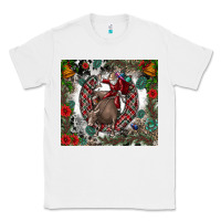 White Rodeo Santa Classic Tee - CowhideDigitalArt