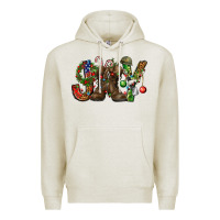 Oatmeal Heather Army Christmas Joy Premium Hoodie - NancyCooperArtShop