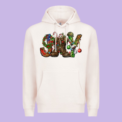 Army Christmas Joy Premium Hoodie Designed By Nancycooperartshop