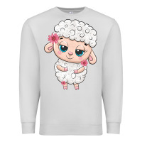 Dove Grey cute sheep Premium Sweatshirt - texasbilliewilder