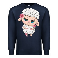 Navy cute sheep Premium Sweatshirt - texasbilliewilder