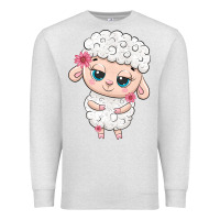 Oatmeal Heather cute sheep Premium Sweatshirt - texasbilliewilder