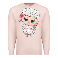Pale Pink cute sheep Premium Sweatshirt - texasbilliewilder