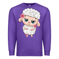 Purple cute sheep Premium Sweatshirt - texasbilliewilder