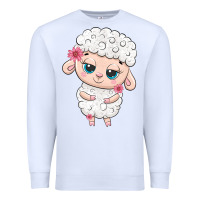 White cute sheep Premium Sweatshirt - texasbilliewilder