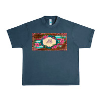 Midnight Navy preview western pink flovers leopard serape   license plate template Urban Heavy Tee - BarkalooDesign