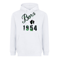 White Born in 1954 Heavyweight Hoodie - Bettercallsaul