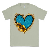 Matcha Gold Glitter Sunflower Blue Heart Classic Tee - Jasminsmagicworld