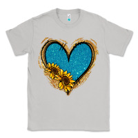 Moon Dust Gold Glitter Sunflower Blue Heart Classic Tee - Jasminsmagicworld