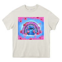 Cream stitch rainbow Heavy Core Tee - Zillion Design Studio
