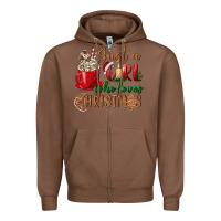 Chestnut just a girl who loves christmas Zipper Hoodie - BundleAndBundleShop
