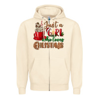Just A Girl Who Loves Christmas Zipper Hoodie | Teevron