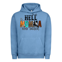 Pigment Pebble Blue The Only Hell my Momma Ever Raised Urban Hoodie - CowCowDesign