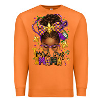 Carrot mardi gras mama afro messy bun Premium Sweatshirt - texasbilliewilder
