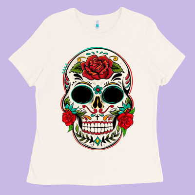 Mexican Day Of The Dead Ladies Tee Designed By Texasbilliewilder