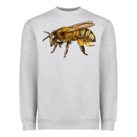 Heather Grey Bee Side Heavyweight Sweatshirt - LillyAllenDesigns