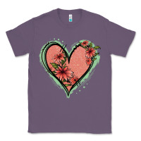 Lavender Pink Glitter Floral Heart Classic Tee - Jasminsmagicworld