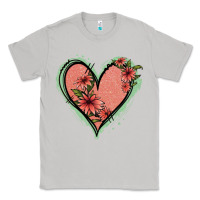 Moon Dust Pink Glitter Floral Heart Classic Tee - Jasminsmagicworld