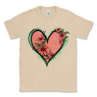 Mushroom Pink Glitter Floral Heart Classic Tee - Jasminsmagicworld