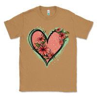 Toasted Coconut Pink Glitter Floral Heart Classic Tee - Jasminsmagicworld