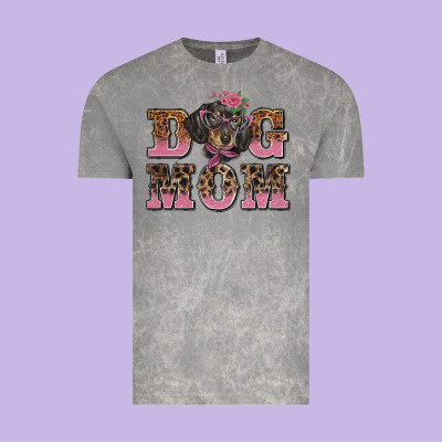 Dog Mom Dachshund Vintage Tee Designed By Barkaloodesign