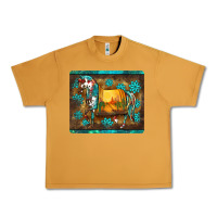 Peanut Butter western horse sunset turquoise's gemstones mousepad Urban Heavy Tee - BarkalooDesign