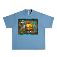 Pebble Blue western horse sunset turquoise's gemstones mousepad Urban Heavy Tee - BarkalooDesign