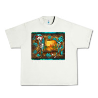 Pistachio western horse sunset turquoise's gemstones mousepad Urban Heavy Tee - BarkalooDesign