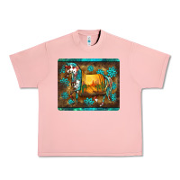 Salmon western horse sunset turquoise's gemstones mousepad Urban Heavy Tee - BarkalooDesign