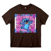 Chocolate Brown stitch ohana Heavy Core Tee - Zillion Design Studio