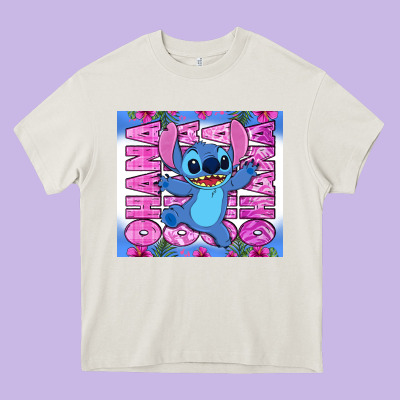 Stitch Ohana Heavy Core Tee Designed By Zillion Design Studio