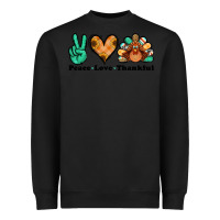 Black peace love thankful turkey Heavyweight Sweatshirt - Jasminsmagicworld